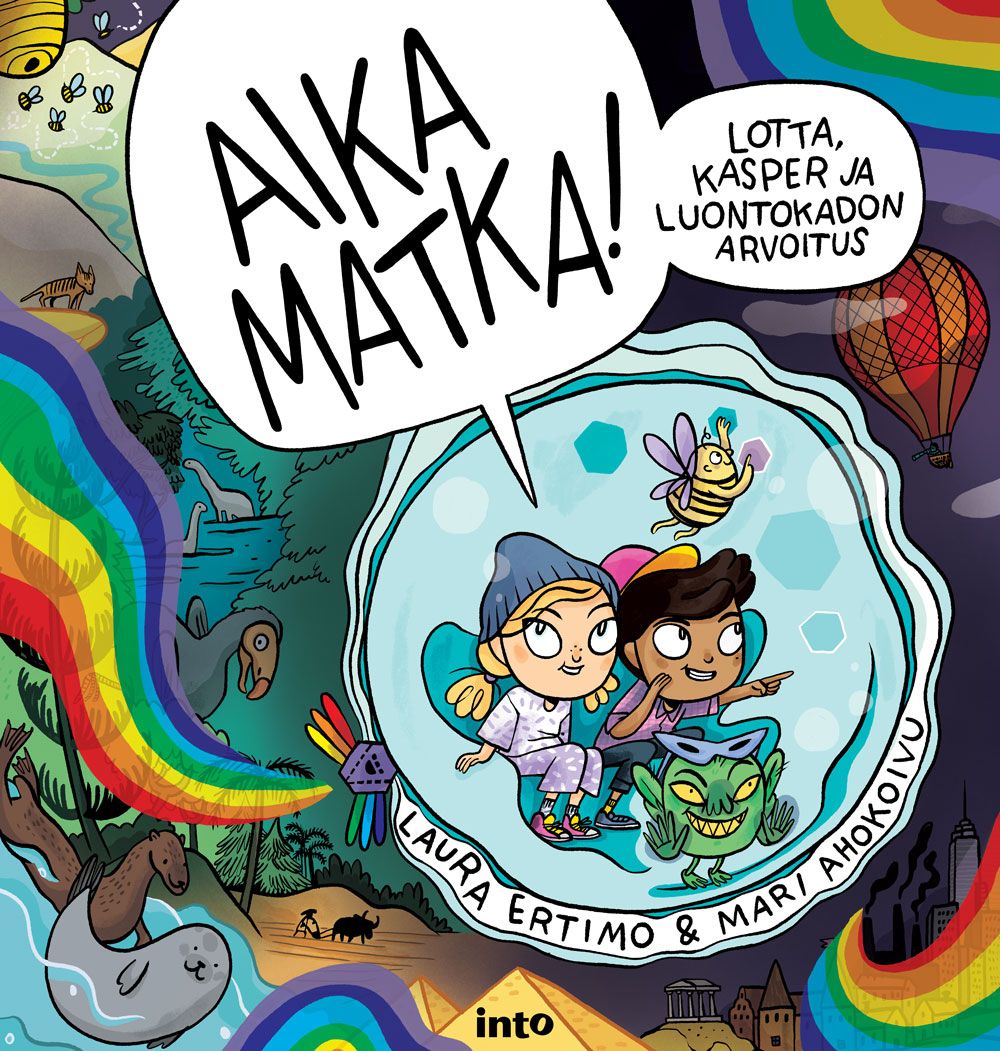 Aika matka: Lotta, Kasper ja luontokadon arvoitus -kirjan kansi.