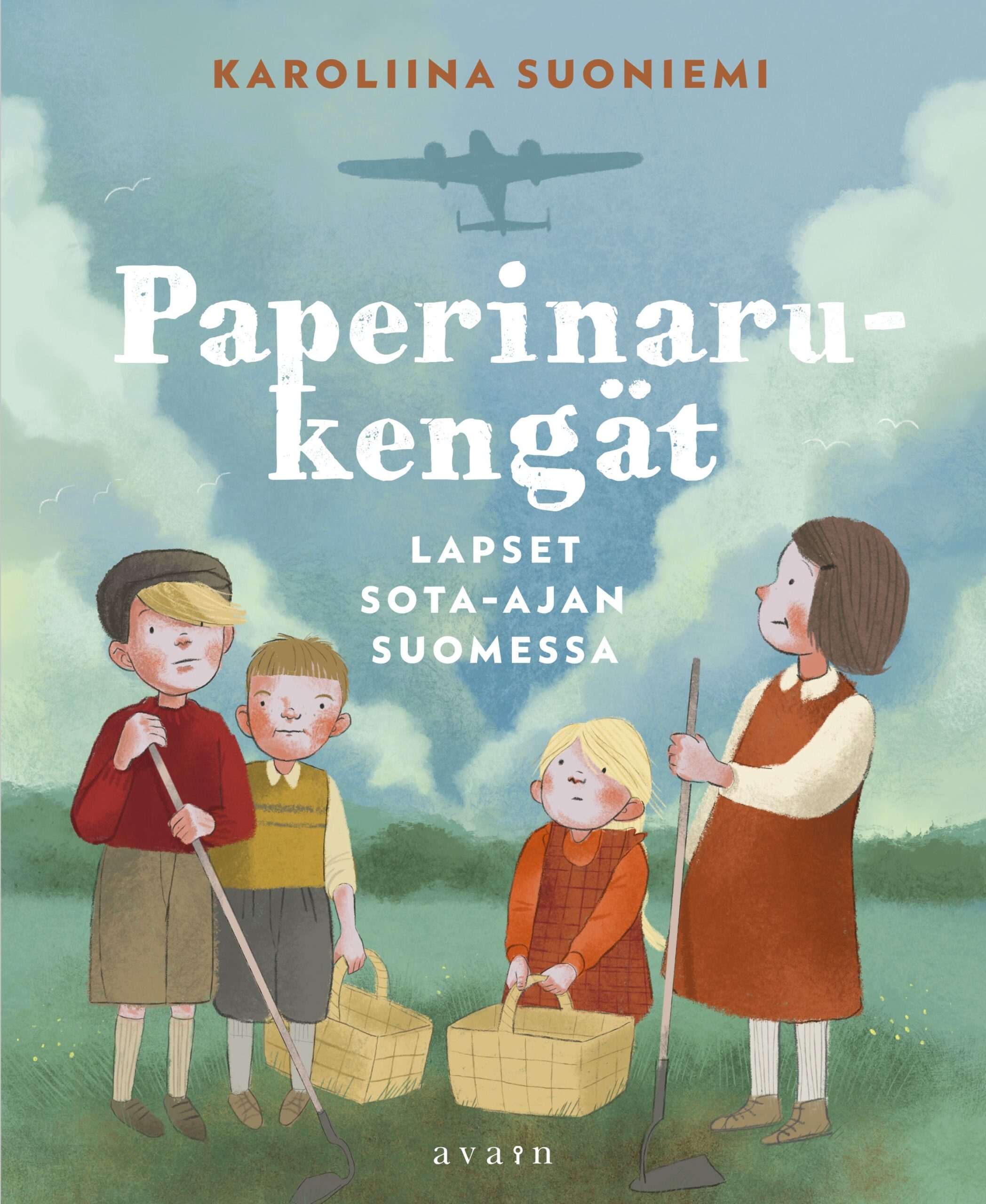 Paperinarukengät: lapset sota-ajan Suomessa -kirjan kansi. 